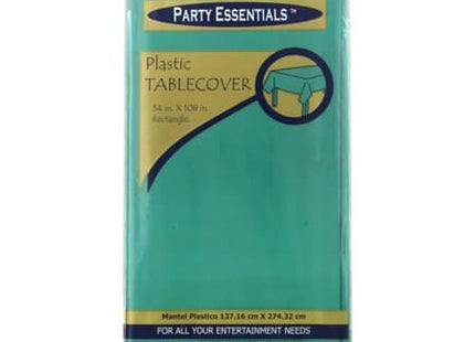 Party Essentials Heavy Duty Plastic Tablecover - Green (54x108) - SKU:54108KG - UPC:098382009131 - Party Expo