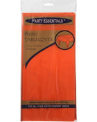 Party Essentials Heavy Duty Plastic Tablecover - Neon Tangerine (54x108) - SKU:54108TG - UPC:098382009551 - Party Expo