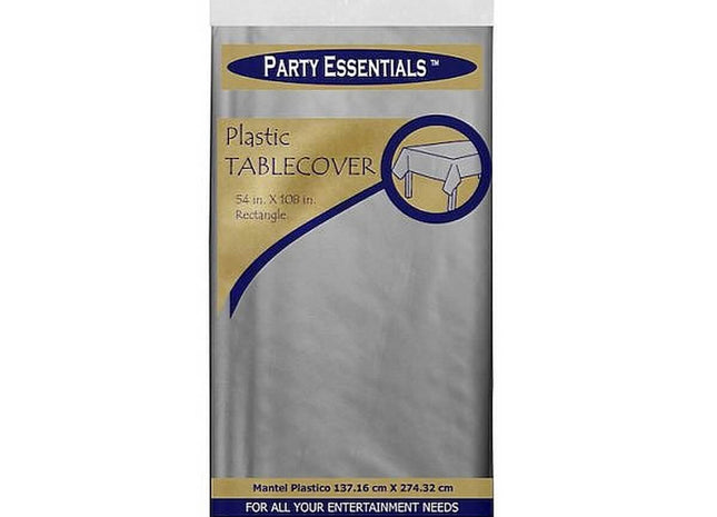 Party Essentials Heavy Duty Plastic Tablecover - Purple (54x108) - SKU:54108RP - UPC:098382009070 - Party Expo
