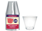Party Essentials Old Fashioned Clear 9oz Tumblers -25 pieces - SKU:N92521 - UPC:098382609218 - Party Expo