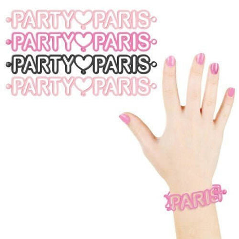 Party In Paris Favor Bracelet - SKU:325117 - UPC:039938424084 - Party Expo