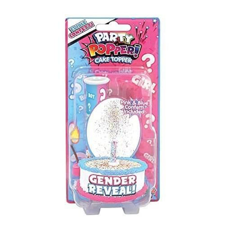 Gender Reveal - Party Popper Cake Topper - SKU:3317 - UPC:641585033177 - Party Expo