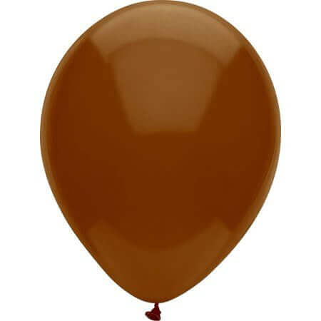 PartyMate - 12" Chestnut Brown Latex Balloons (100ct) - SKU:82229 - UPC:071444822299 - Party Expo