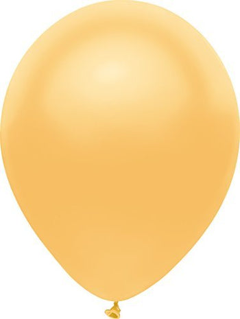 PartyMate - 12" Radiant Gold Latex Balloons (100ct) - SKU:58663 - UPC:071444586634 - Party Expo