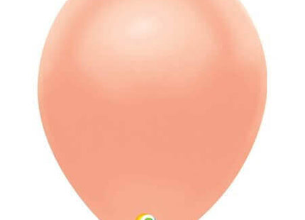 PartyMate - 12" Radiant Rose Gold Latex Balloons (100ct) - SKU:88413 - UPC:071444884136 - Party Expo