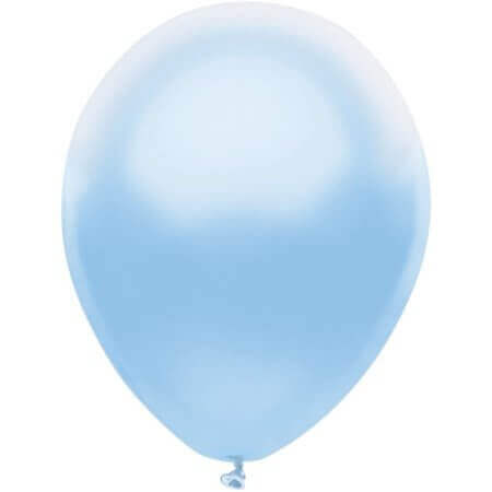 PartyMate - 12" Silk Blue Latex Balloons (10ct) - SKU:72105 - UPC:071444721059 - Party Expo