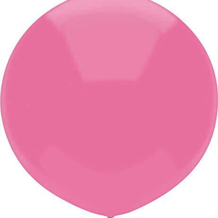 PartyMate - 17" Round Latex Balloons - Passion Pink (3ct) - SKU:67198 - UPC:071444671989 - Party Expo
