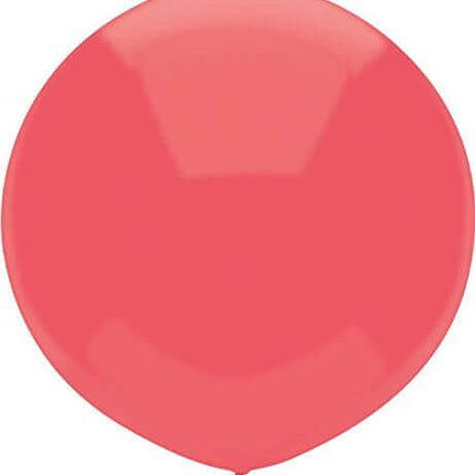 PartyMate - 17" Round Latex Balloons - Watermelon Red (3ct) - SKU:67196 - UPC:071444671965 - Party Expo