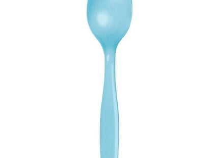 Pastel Blue Plastic Spoons - SKU:10607 - UPC:073525186917 - Party Expo