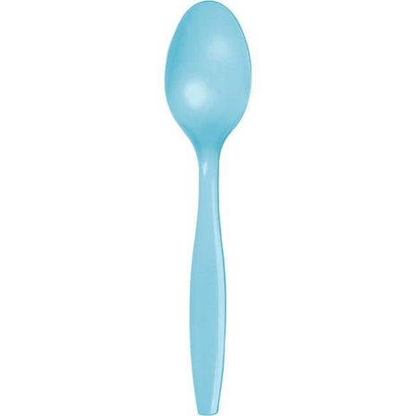 Pastel Blue Plastic Spoons - SKU:10607 - UPC:073525186917 - Party Expo