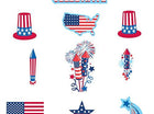 Patriotic Cutout Assortment Kit - SKU:198654 - UPC:048419749707 - Party Expo