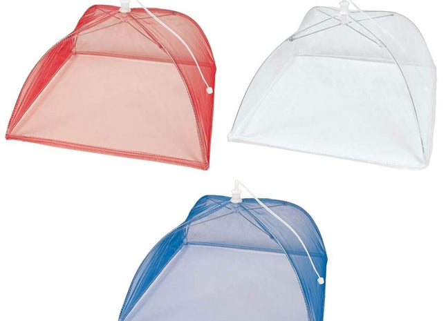 Patriotic Mesh Food Covers - Red, White, & Blue (3ct) - SKU:670531 - UPC:809801776288 - Party Expo