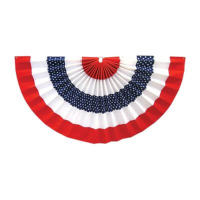 Patriotic Red White and Blue Star Bunting - 24" X 48" - SKU:247946 - UPC:013051353742 - Party Expo