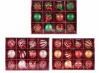 Patterned Christmas Ornament Set in Box (12pcs) - SKU:BOV254 - UPC:677916869221 - Party Expo