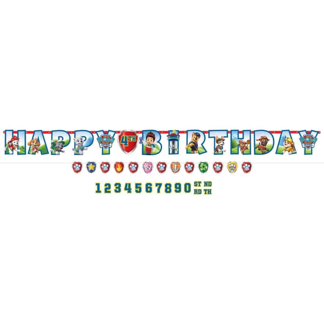 Paw Patrol Add An Age Jumbo Happy Birthday Banner - SKU:122441 - UPC:192937367186 - Party Expo