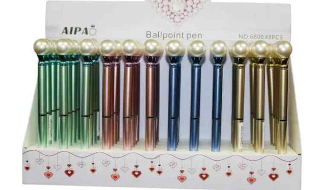 Pearl Pen (1 count) - SKU:6800- 48 Pcs - UPC:681402388554 - Party Expo