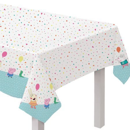 Peppa Pig Confetti Party Plastic Tablecover - SKU:572626 - UPC:192937177341 - Party Expo