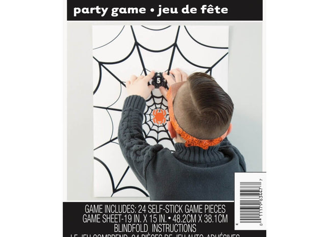 Pin The Spider On The Web Party Game - SKU:63447 - UPC:011179634477 - Party Expo