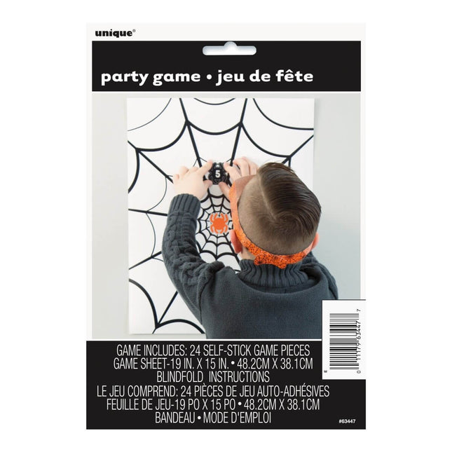 Pin The Spider On The Web Party Game - SKU:63447 - UPC:011179634477 - Party Expo