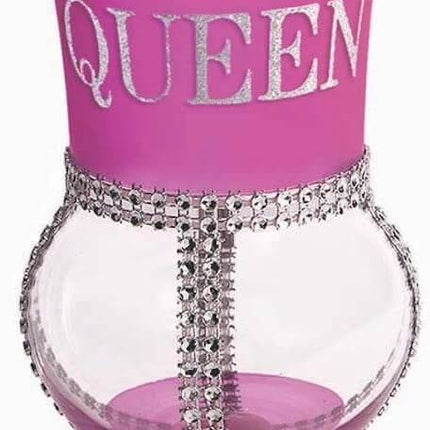 Pink Glass Goblet with Silver Sequins Queen - SKU:F78027 - UPC:721773780271 - Party Expo