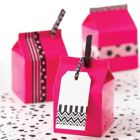 Pink Paper Milk Cartons (24pcs) - SKU:30030480 - UPC:889092346162 - Party Expo