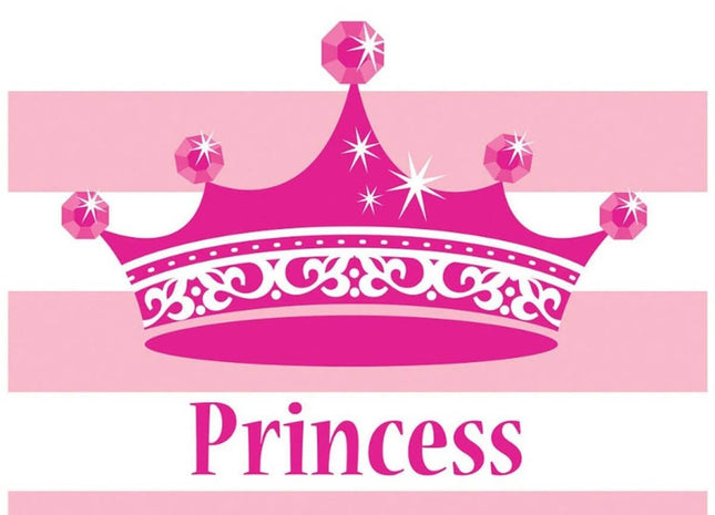 Pink Princess Royalty - Beverage Napkins (16ct) - SKU:655081- - UPC:039938122843 - Party Expo