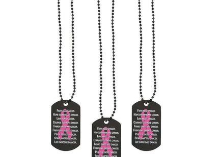 Pink Ribbon Awareness Dog Tag - SKU:3L13661005 - UPC:886102885949 - Party Expo