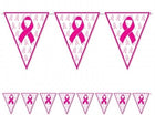 Pink Ribbon Banner - SKU:54101* - UPC:034689541011 - Party Expo