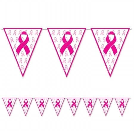 Pink Ribbon Banner - SKU:54101* - UPC:034689541011 - Party Expo