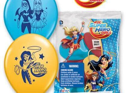 Pioneer - 12" DC Super Hero Girls Latex Balloons (6ct) - SKU:44907 - UPC:071444449076 - Party Expo