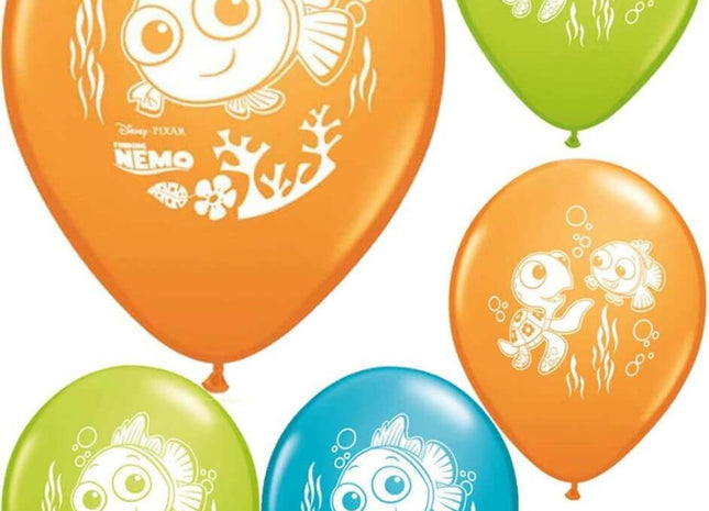 Pioneer - 12" Disney Finding Nemo Latex Balloons - Multicolor (6ct) - SKU:87447 - UPC:071444874472 - Party Expo