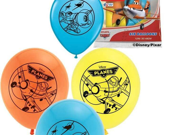 Pioneer - 12" Disney Planes Latex Balloons - Multicolors (6ct) - SKU:41908 - UPC:071444419086 - Party Expo