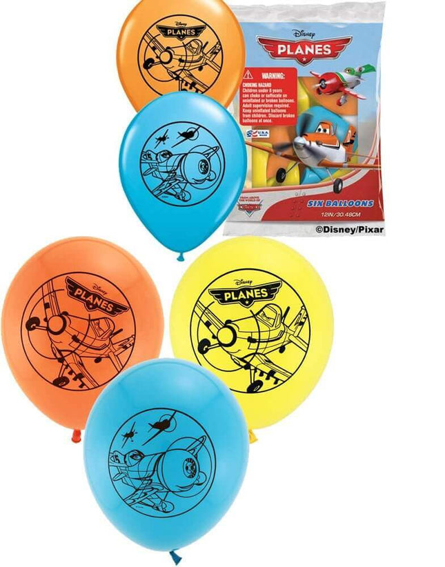 Pioneer - 12" Disney Planes Latex Balloons - Multicolors (6ct) - SKU:41908 - UPC:071444419086 - Party Expo