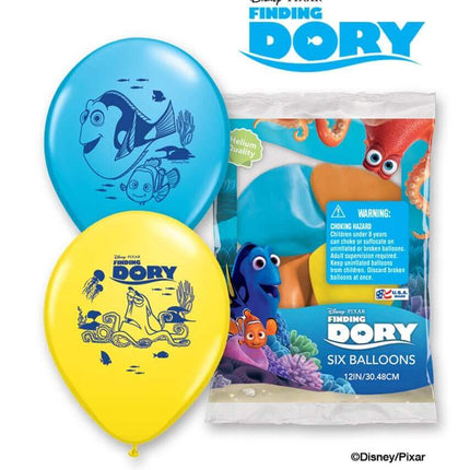 Pioneer - 12" Finding Dory Latex Balloons - Multicolor (6ct) - SKU:44893 - UPC:071444448932 - Party Expo
