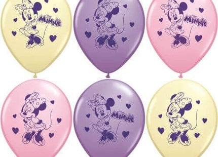 Pioneer - 12" Minnie Mouse Latex Balloons (6ct) - SKU:72422 - UPC:075060030175 - Party Expo