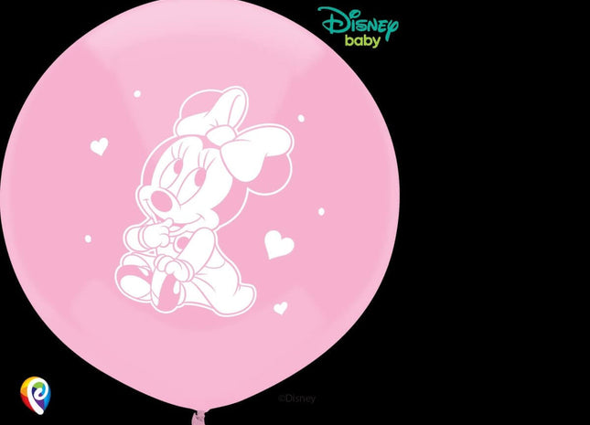 Pioneer - 17" Baby Minnie Mouse Pink Latex Balloons (3ct) - SKU:57822 - UPC:071444578226 - Party Expo