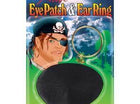 Pirate Eyepatch With Earring - SKU:JW-0066 - UPC:099996009531 - Party Expo