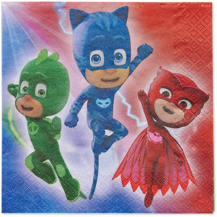 PJ Masks Party Paper Lunch Napkins (16ct) - SKU:511741* - UPC:013051711931 - Party Expo