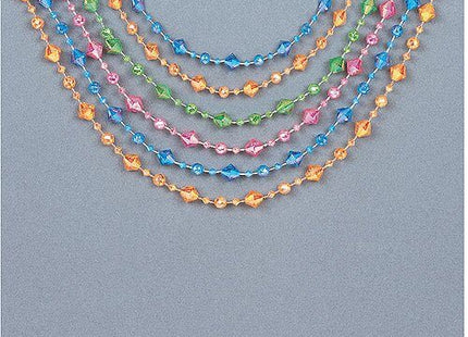 Plastic Crystal Party Bead Necklaces (6ct) - SKU: - UPC:011179951543 - Party Expo