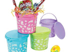 Plastic Easter Pails with Lid - SKU:3L-13680636 - UPC:889070003070 - Party Expo