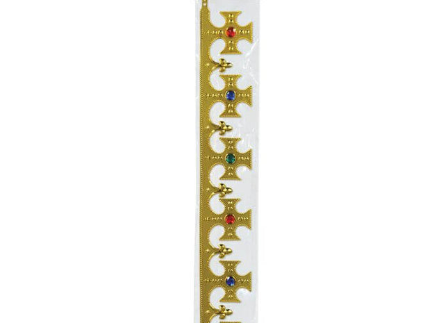 Plastic Jeweled King's Crown - SKU:60250-GD - UPC:034689602507 - Party Expo
