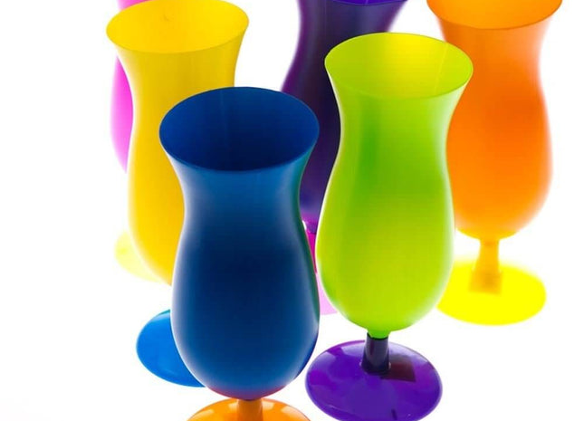 Plastic Neon Hurricane Glass (1 piece) - SKU:PS-HURNE - UPC:097138706515 - Party Expo