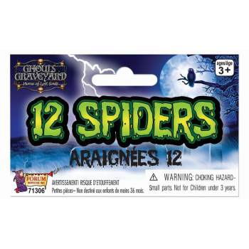 Plastic Spiders - SKU:71306 - UPC:721773713064 - Party Expo
