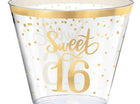 Plastic Sweet Sixteen Tumblers (30ct) - SKU:352308 - UPC:192937024089 - Party Expo