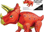 Playful Triceratops Dinosaur Red 4D Button Air Inflate - SKU:LF-42013 - UPC:099996047793 - Party Expo