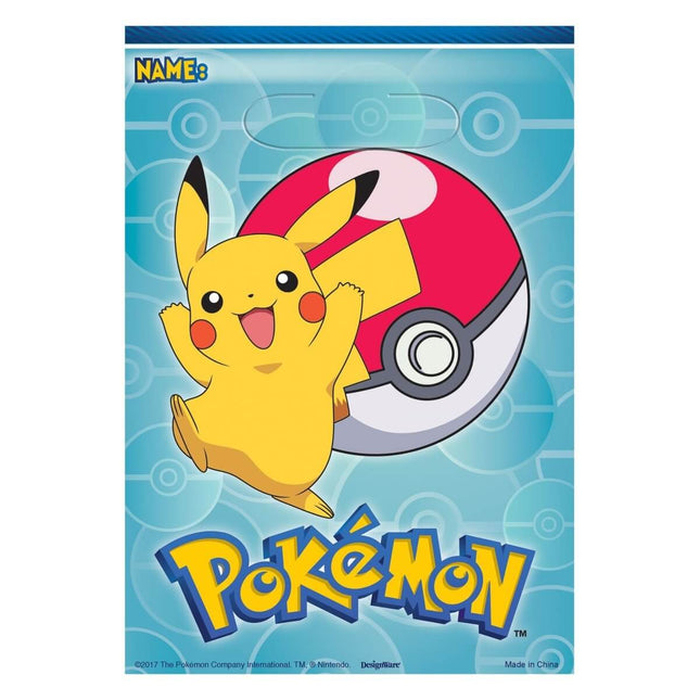 Pokemon Core Folded Loot Bag - SKU:371859 - UPC:013051757250 - Party Expo