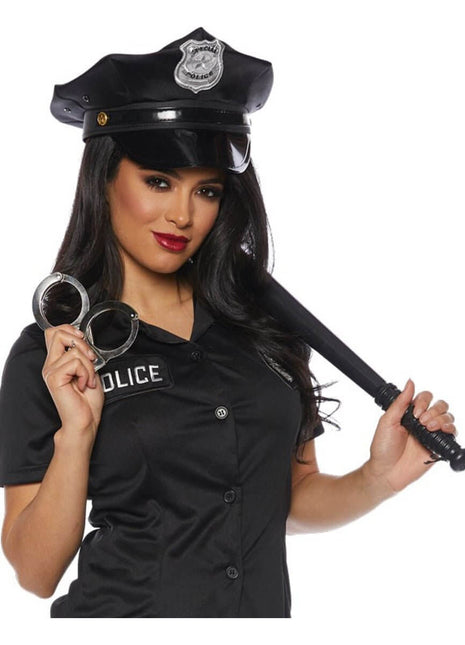 Police Accessory Kit (Police Hat, Baton & Handcuffs) - SKU:29856OS - UPC:843248132535 - Party Expo