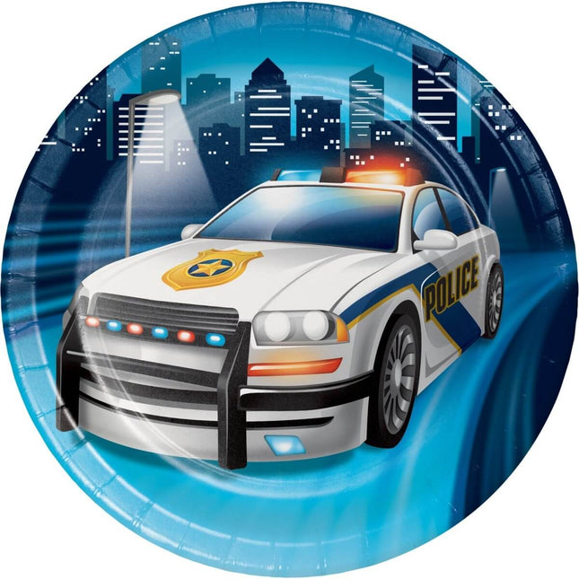 Police Party 7in Plates - SKU:329387 - UPC:039938474713 - Party Expo