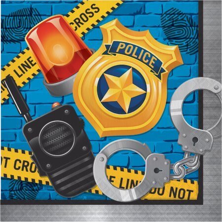 Police Party Lunch Napkins - SKU:329385 - UPC:039938474690 - Party Expo