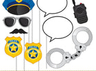 Police Party Photo Props - SKU:329397 - UPC:039938474843 - Party Expo
